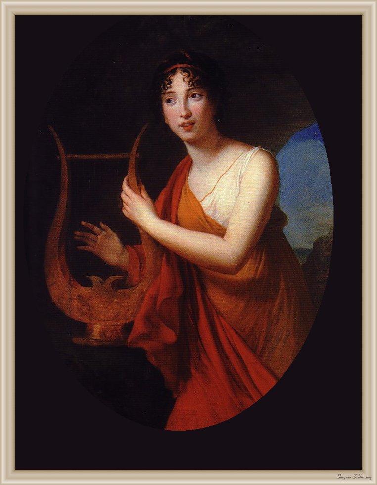Laure de Bonneuil, Comtesse Regault Saint Jean d´Angely, vintage artwork by Élisabeth Vigee-Lebrun, 12x8" (A4) Poster