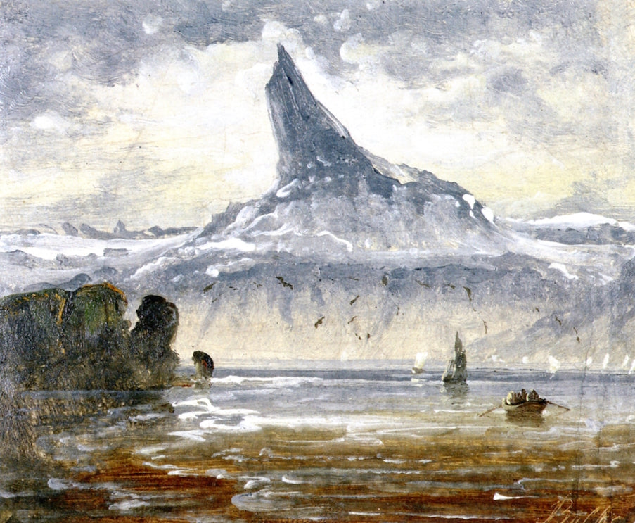 A Distant View of Mount Stetind, vintage artwork by Peder Balke, A3 (16x12") Poster Print