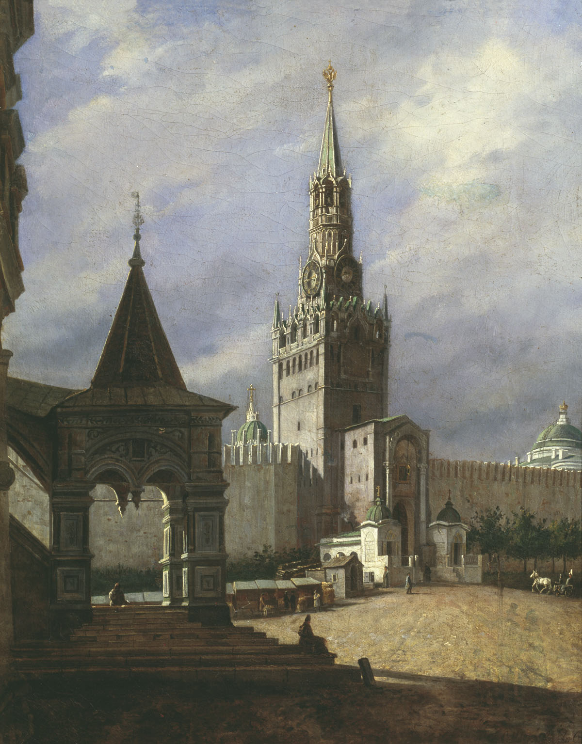 View of the Red Square, vintage artwork by Stepan Mikhailovich Shukhvostov, A3 (16x12") Poster Print