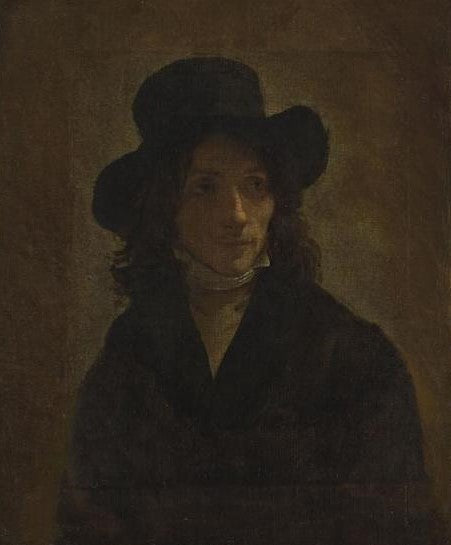 Portrait of Jacques-François-Joseph Swebach (study), vintage artwork by Louis-Leopold Boilly, 12x8" (A4) Poster
