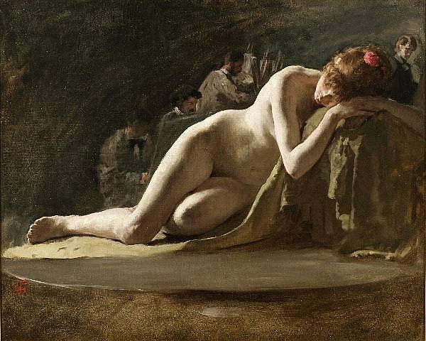 The Life Class, vintage artwork by Solomon Joseph Solomon, 12x8" (A4) Poster