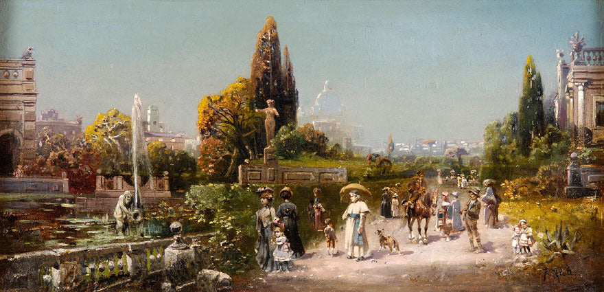 Summer in Rome, vintage artwork by Robert Alott, 12x8" (A4) Poster