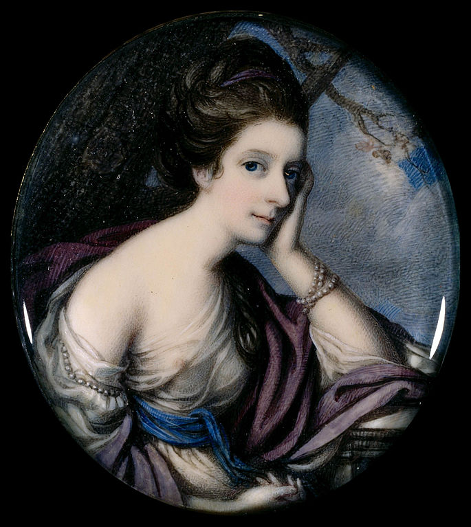 Portrait of Mrs Floyd, vintage artwork by Richard Cosway, 12x8" (A4) Poster