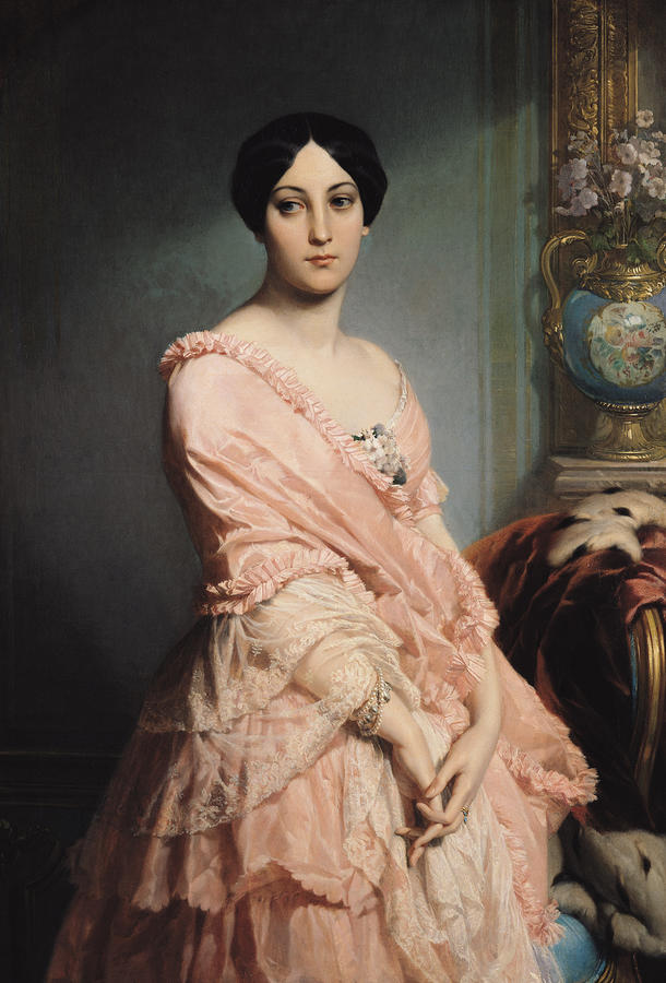 Madame Edouard Louis Dubufe, vintage artwork by Claude Marie Paul Dubufe, A3 (16x12") Poster Print