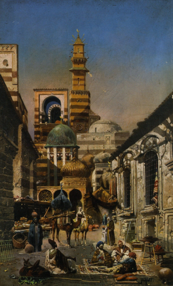 Old Cairo, vintage artwork by Robert Alott, 12x8" (A4) Poster