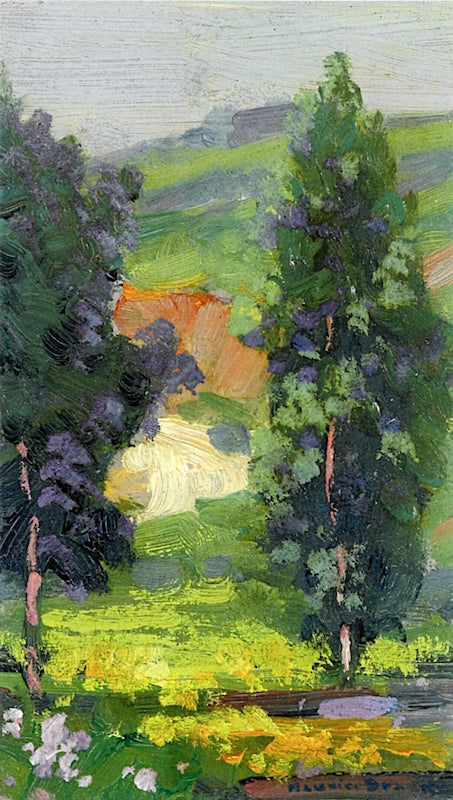Trees and Distant Wash by Maurice Braun,16x12(A3) Poster