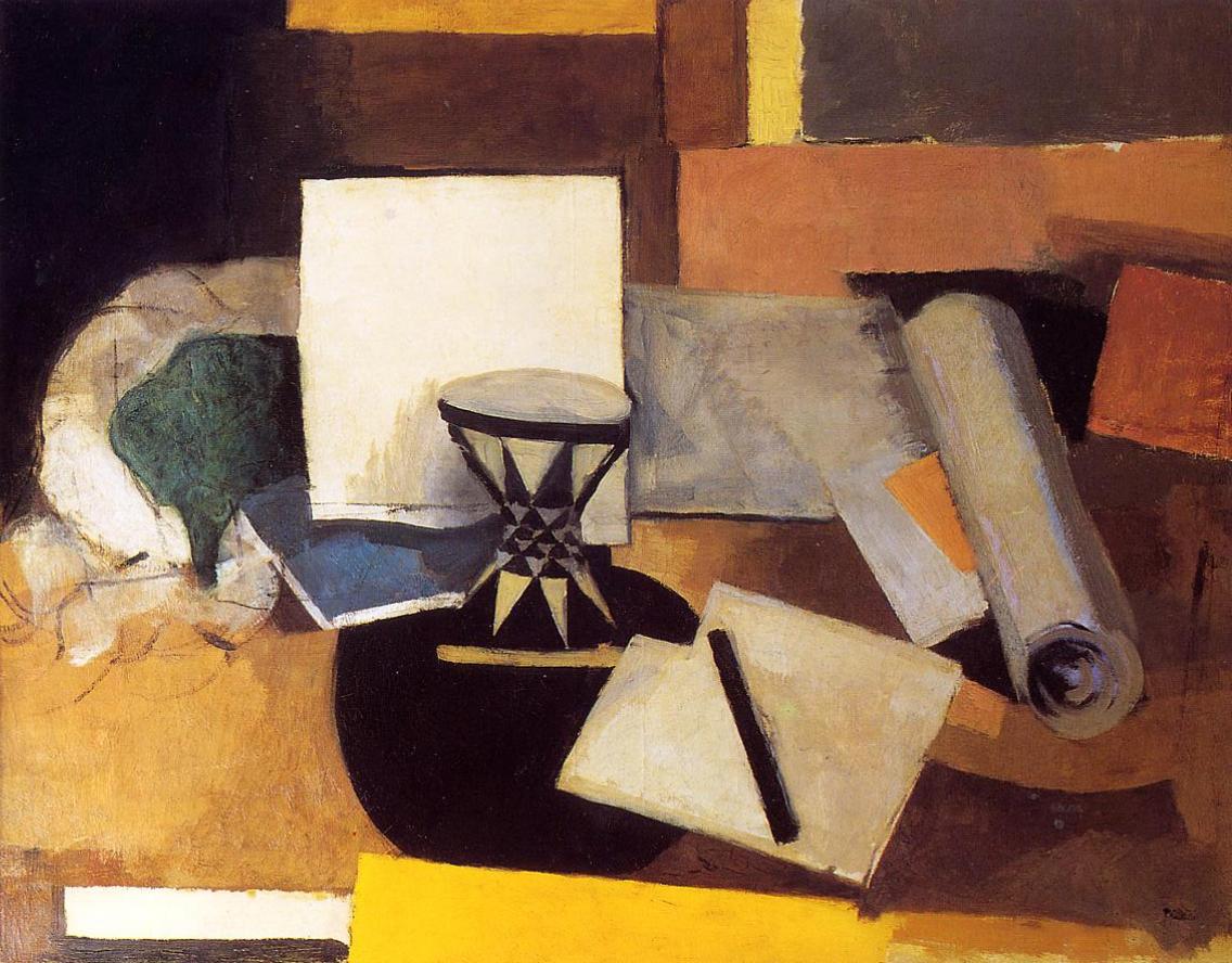 Le Diabolo, vintage artwork by Roger de la Fresnaye, 12x8" (A4) Poster