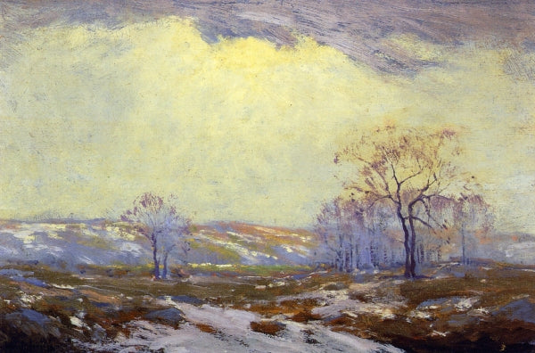 Lingering Snow, vintage artwork by Julian Onderdonk, 12x8" (A4) Poster