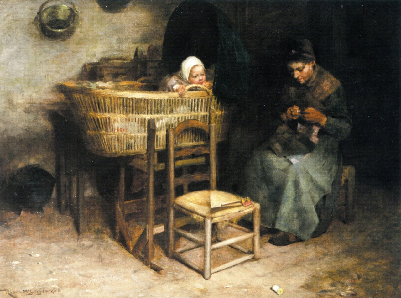 At Home, vintage artwork by Robert McGregor, 12x8" (A4) Poster