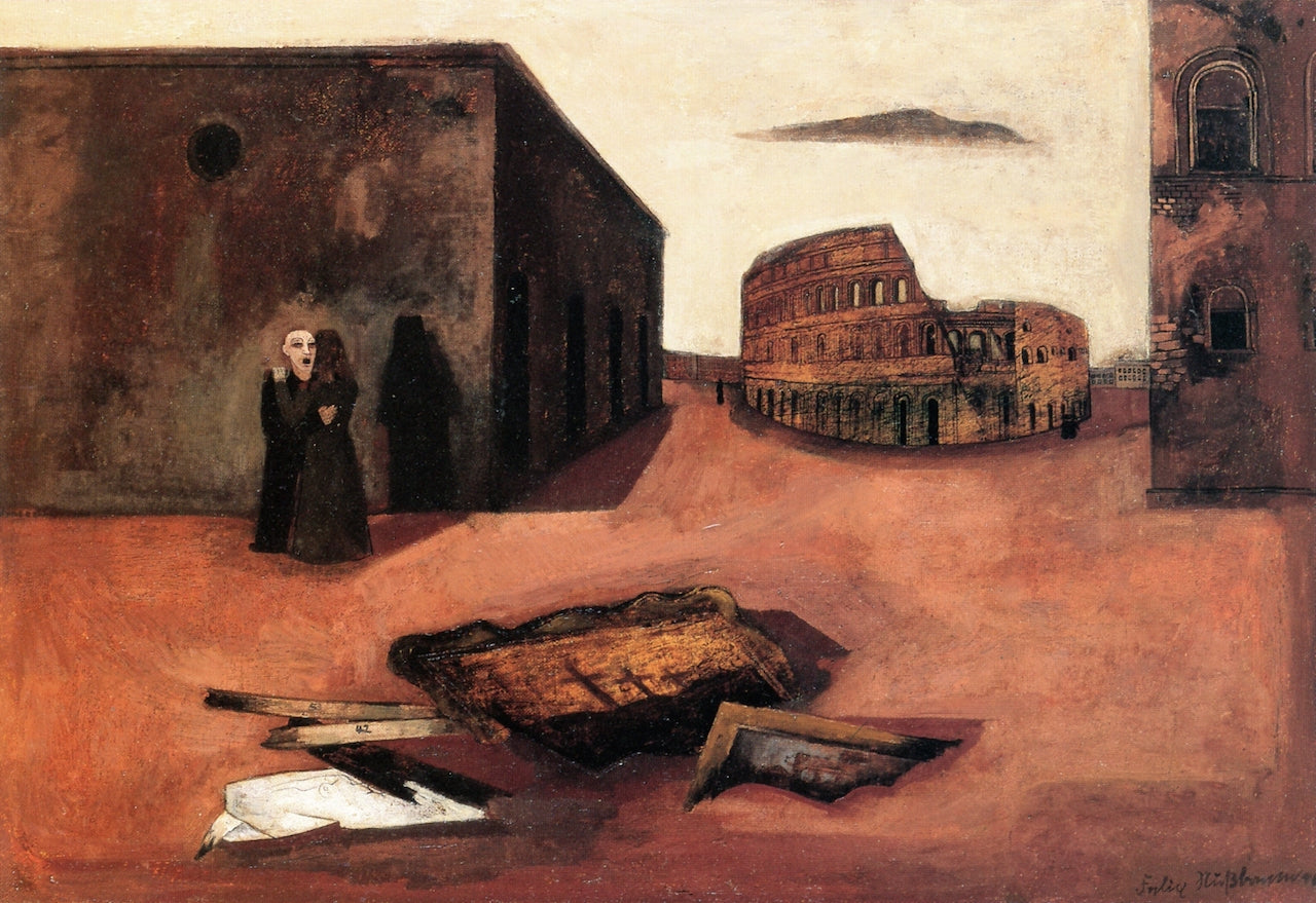 Destruction (2), vintage artwork by Felix Nussbaum, 12x8" (A4) Poster