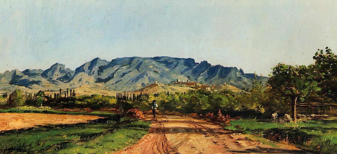 View of Crest, vintage artwork by Paul-Camille Guigou, 12x8" (A4) Poster