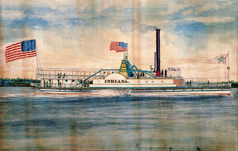 Indiana, vintage artwork by James Bard, A3 (16x12") Poster Print