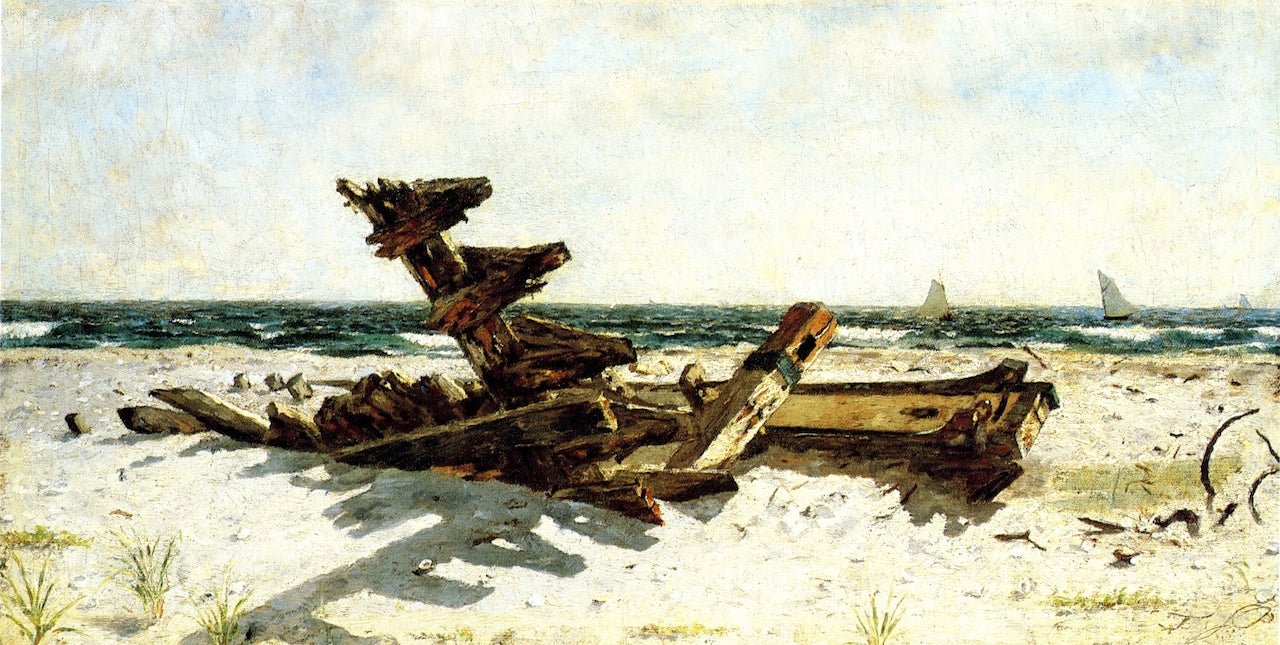 A Wreck at Rackaway by Joseph Decker,A3(16x12")Poster