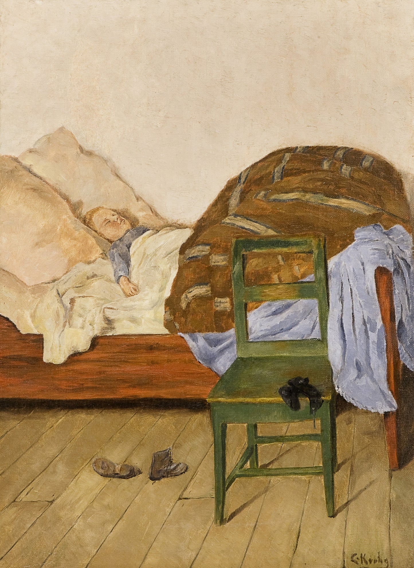 Sleeping child by Christian Krohg,A3(16x12")Poster