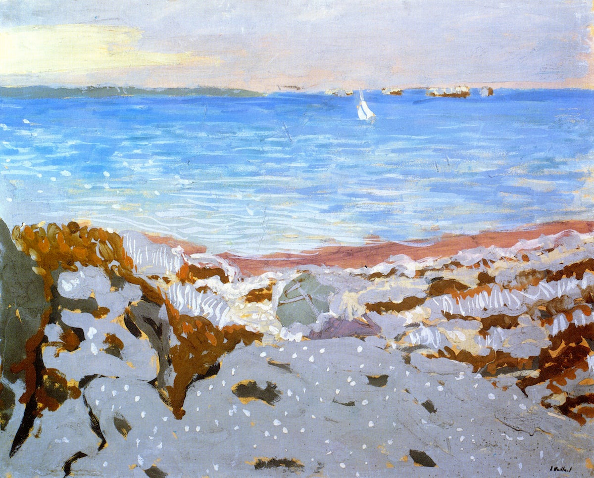 Beach at Saint-Jacut by edouard Vuillard,A3(16x12")Poster