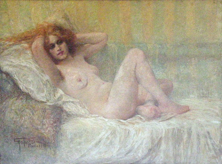 Flower of Evil, vintage artwork by Antonio Parreiras, 12x8" (A4) Poster