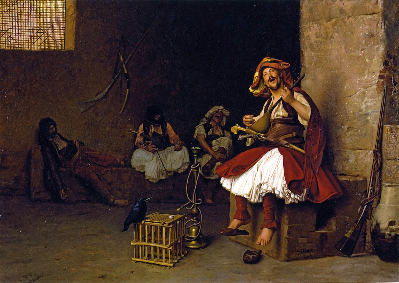 Bashi-Bazouk Singing, vintage artwork by Jean-Leon Gerôme, 12x8" (A4) Poster