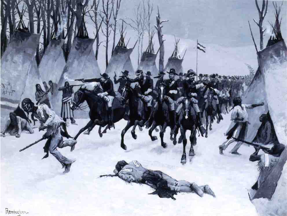 Battle of Washita by Frederic Remington,A3(16x12")Poster