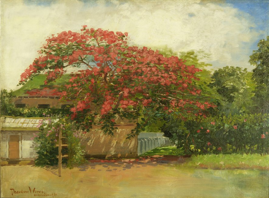 Hawaiian House by Theodore Wores,A3(16x12")Poster