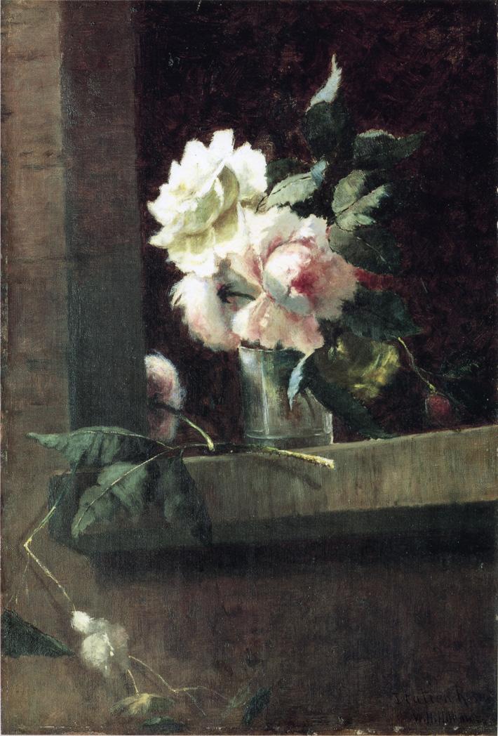 Italian Roses, vintage artwork by William Henry Hilliard, 12x8" (A4) Poster
