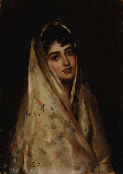 A Beauty, vintage artwork by Eugene von Blaas, 12x8" (A4) Poster