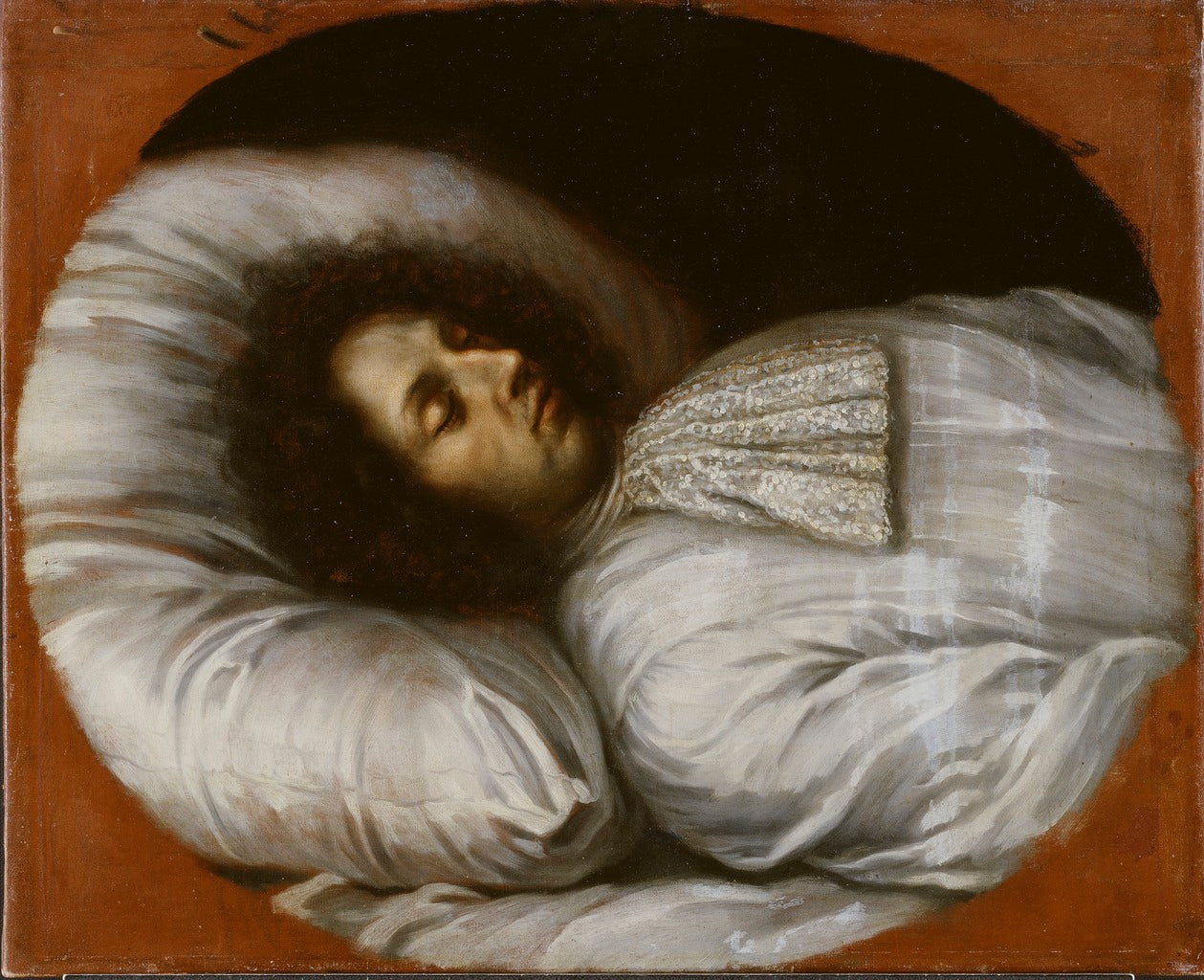 Karl XI on His Deathbed, vintage artwork by David Klocker Ehrenstrahl, 12x8" (A4) Poster