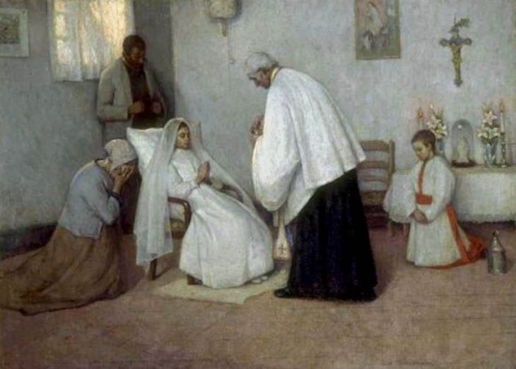 The Communion by Henri Le Sidaner,A3(16x12")Poster