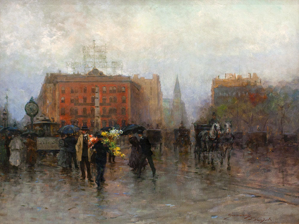 Madison Square, vintage artwork by Alessandro Guaccimanni, 12x8" (A4) Poster