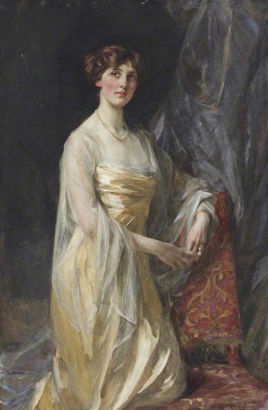 Lady Marguerite Nevill, vintage artwork by Sir James Jebusa Shannon, 12x8" (A4) Poster