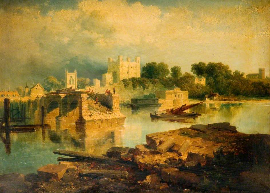 Landscape near Rochester, vintage artwork by Edmund John Niemann, A3 (16x12") Poster Print