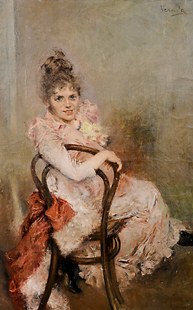 A Smile by Umberto Veruda,A3(16x12")Poster