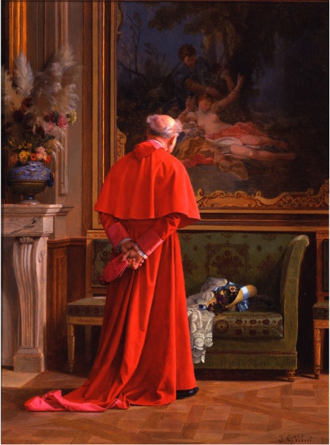 The View, vintage artwork by Jehan-Georges Vibert, 12x8" (A4) Poster
