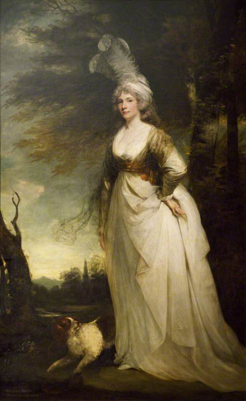 Arabella Diana Cope, Duchess of Dorset, vintage artwork by John Hoppner, 12x8" (A4) Poster