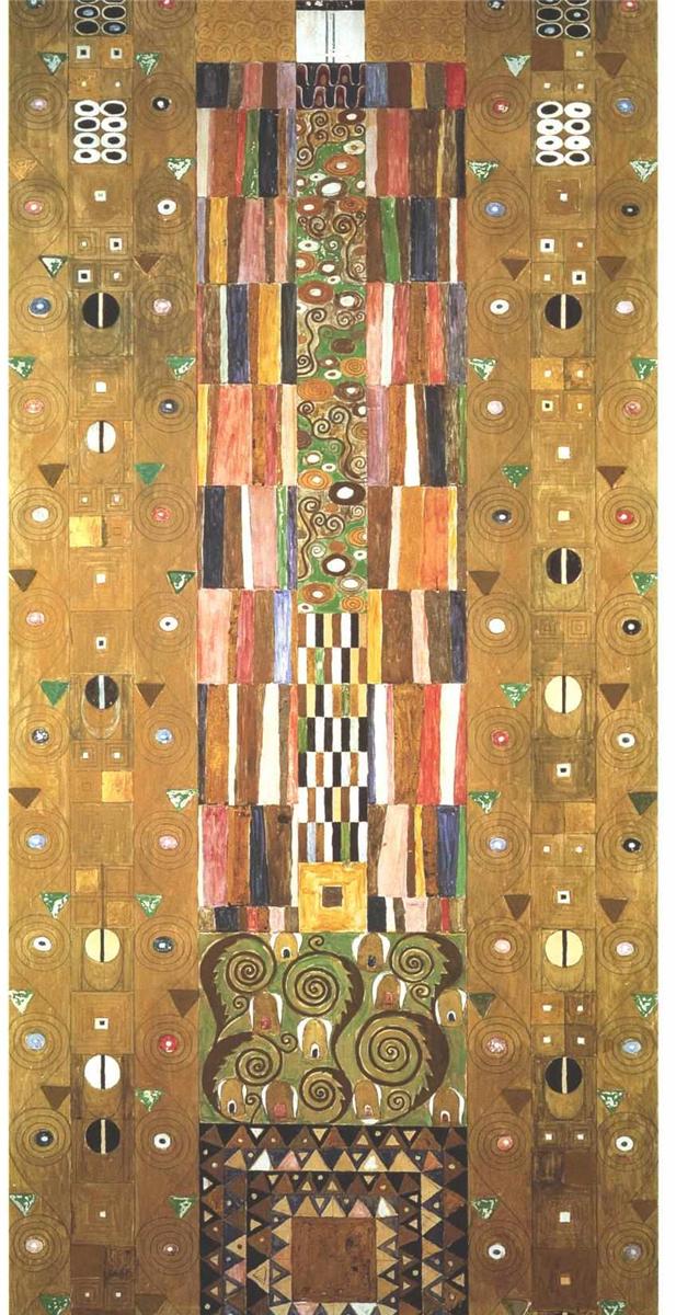 corated panel: left part of the Tree of Life by Gustav Klimt,A3(16x12")Poster