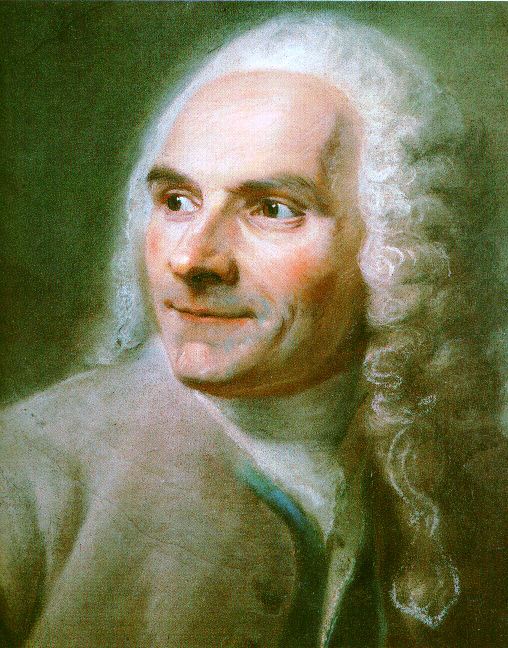Portrait of Jean Restout, French painter, vintage artwork by Maurice Quentin de La Tour, 12x8" (A4) Poster