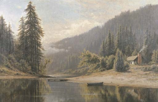 The Gualala River, California, vintage artwork by Raymond Dabb Yelland, 12x8" (A4) Poster