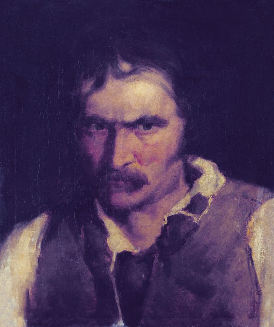 The Convict (study for The Condemned Cell), vintage artwork by Mihály Munkácsy, 12x8" (A4) Poster