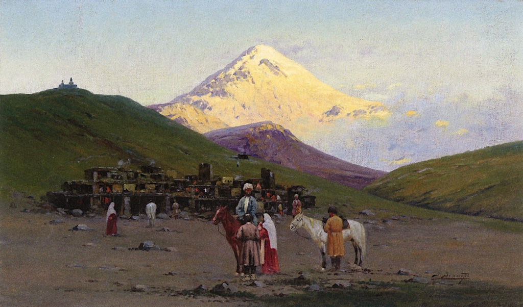 Mount Kazbek by Richard Karlovich Zommer,A3(16x12")Poster