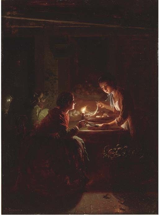 Fish for Supper, vintage artwork by Johannes Rosierse, A3 (16x12") Poster Print