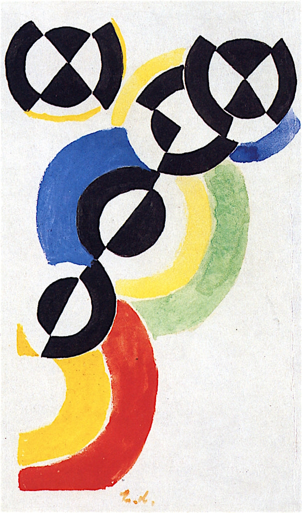Rhythm IV, vintage artwork by Robert Delaunay, 12x8" (A4) Poster