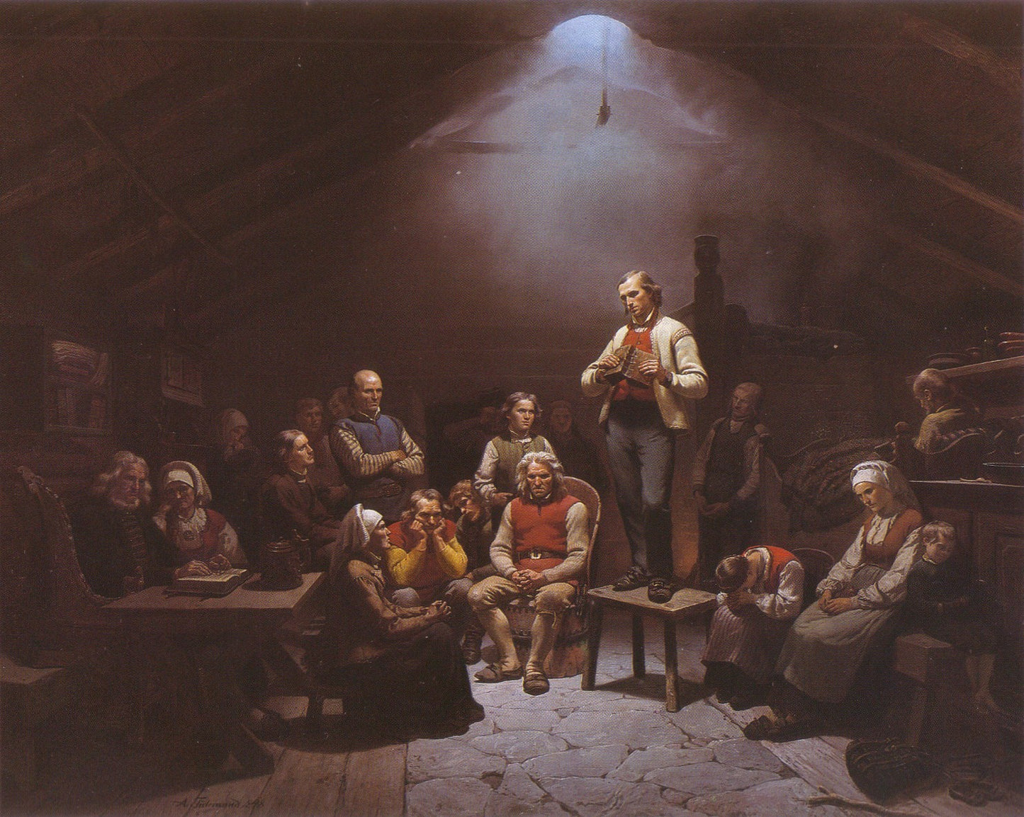 The Haugeans, vintage artwork by Adolph Tidemand, A3 (16x12") Poster Print