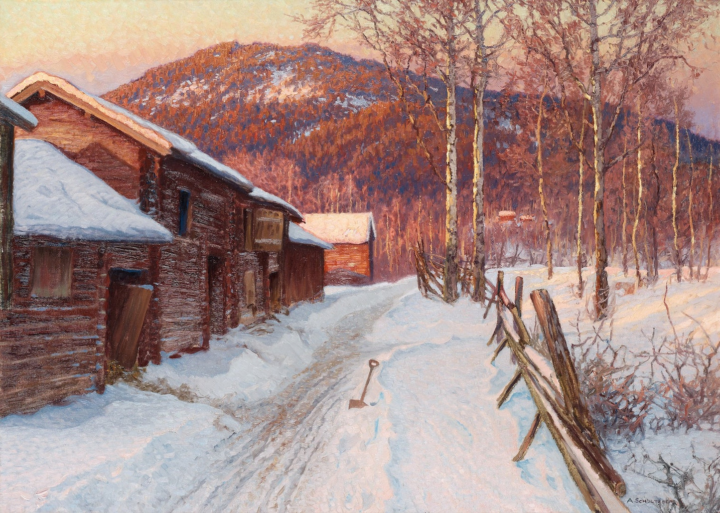 Evening Sun by Anshelm Schultzberg,A3(16x12")Poster