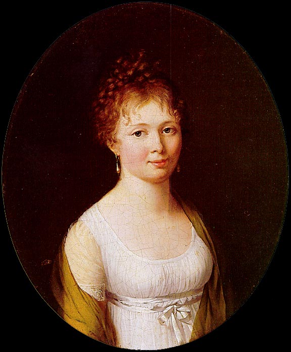 Portrait of Gabrielle Josephine du Pont, vintage artwork by Louis-Leopold Boilly, 12x8" (A4) Poster