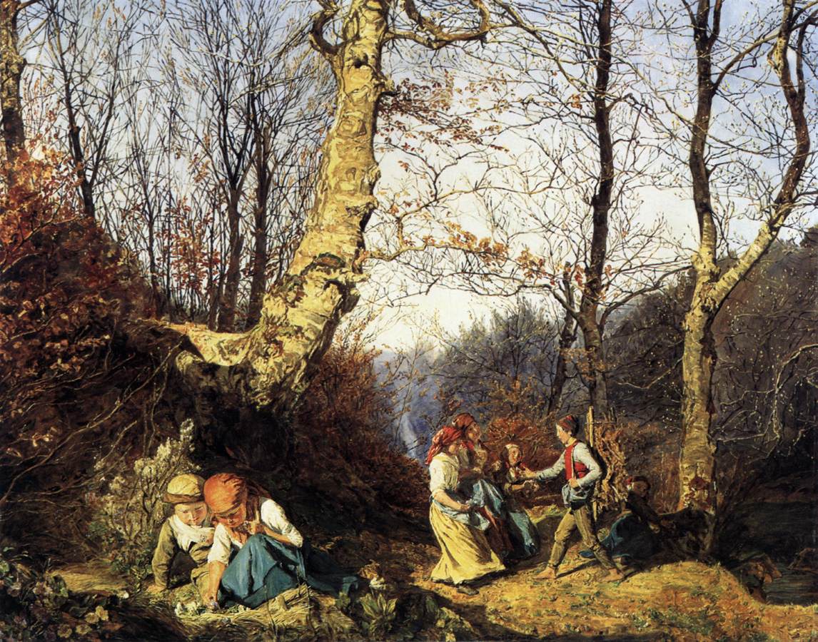 Early Spring in the Wienerwald, vintage artwork by Ferdinand Georg Waldmüller, A3 (16x12") Poster Print