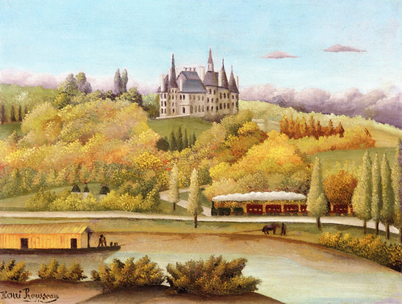 Banks of the Marne by Henri Rousseau,A3(16x12")Poster