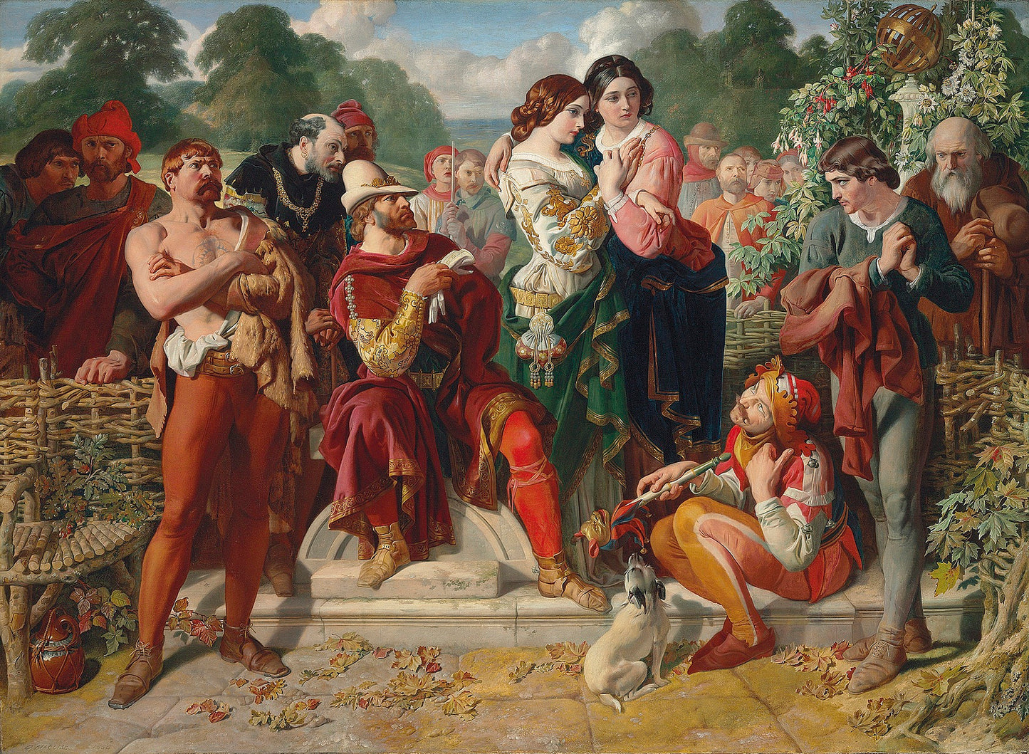The Wrestling Scene in As You Like It, vintage artwork by Daniel Maclise, R.A., A3 (16x12") Poster Print