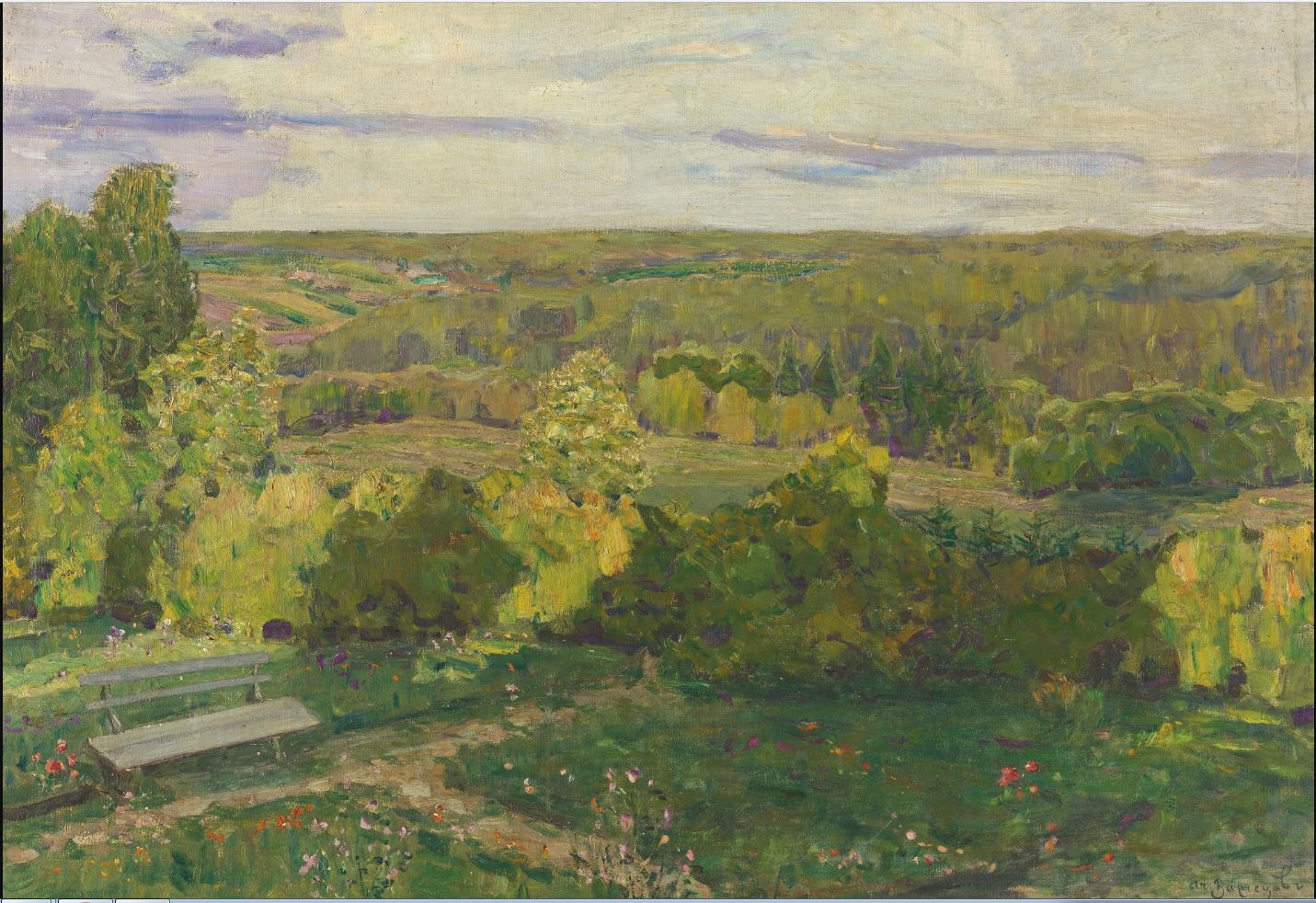 myanovo. View from the Dacha Terrace by Apollinari Vasnetsov,A3(16x12")Poster