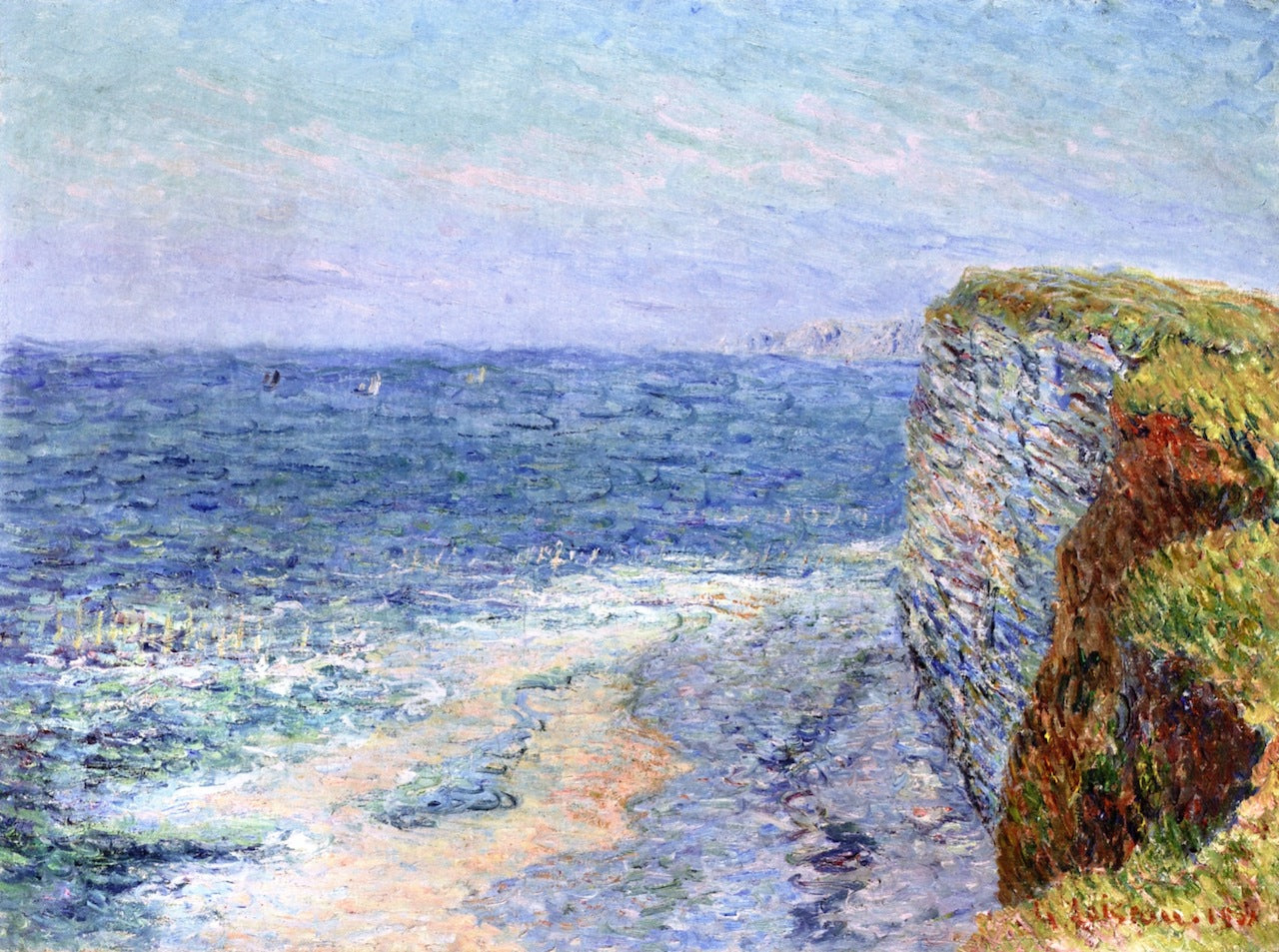 The Beach at Etretat by Gustave Loiseau,A3(16x12")Poster