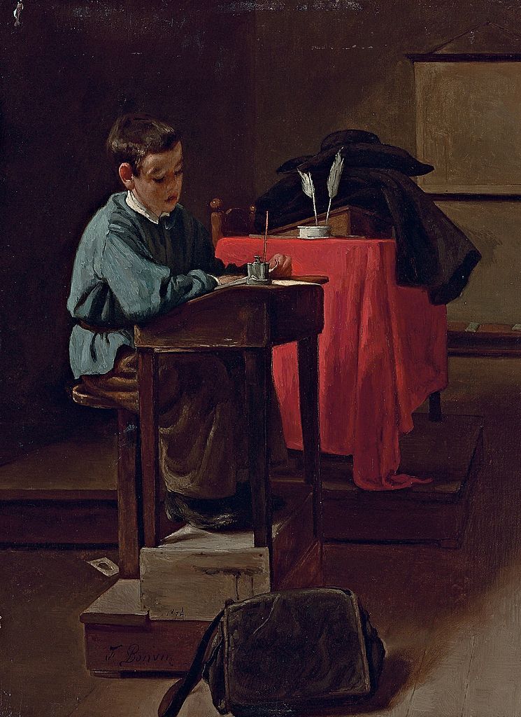 The School Boy, vintage artwork by François Bonvin, A3 (16x12") Poster Print