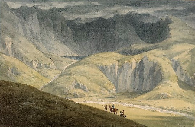 On the Ascent to Snowdon, vintage artwork by John Warwick Smith, 12x8" (A4) Poster